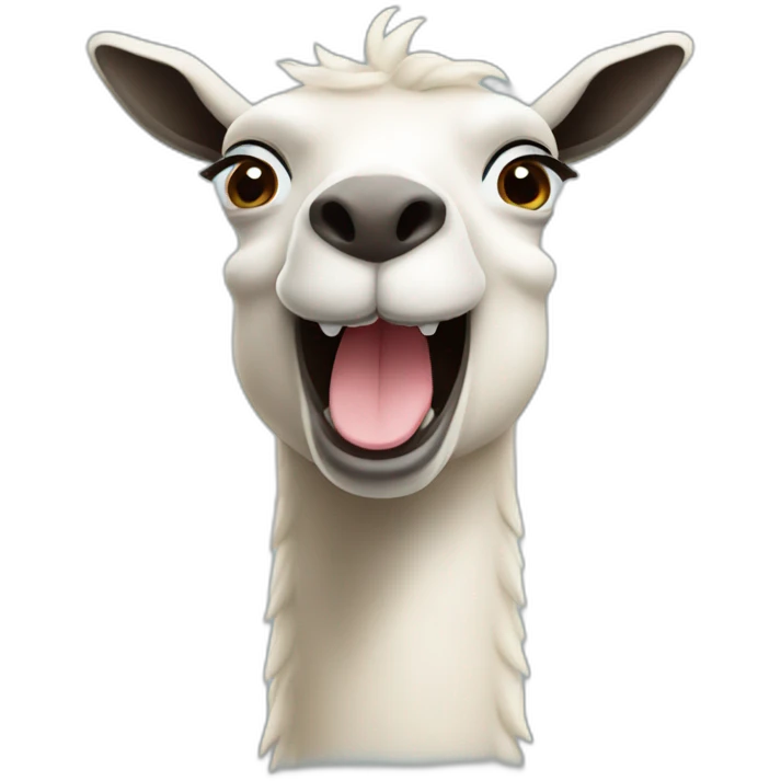 Happy spitting Lama emoji