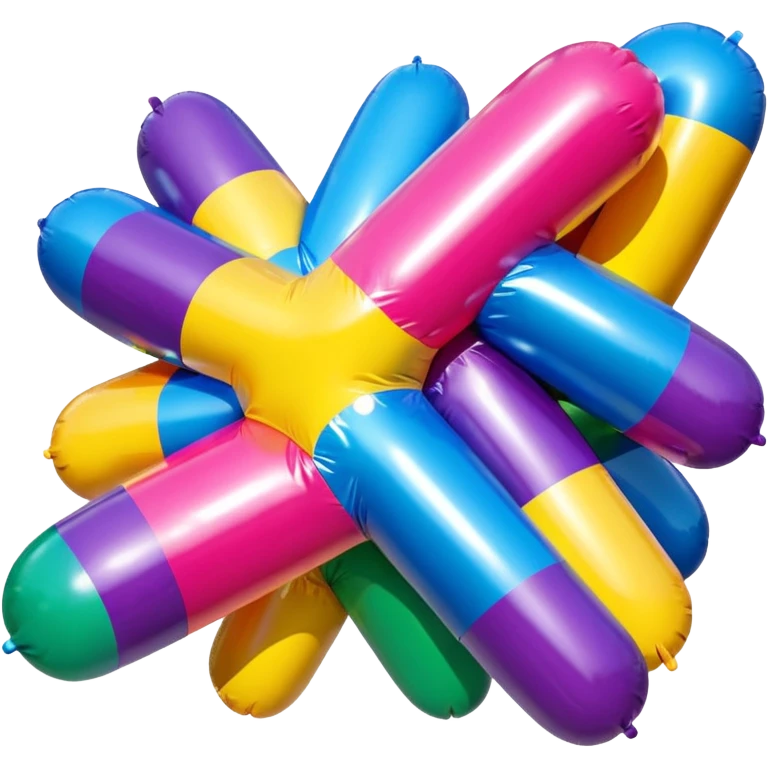   jeff koons style inflatable abstract art SPAM sculpture  emoji