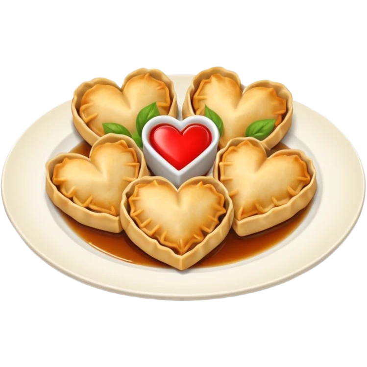 pot stickers heart  emoji