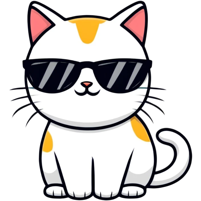 Cat with sunglasses emoji