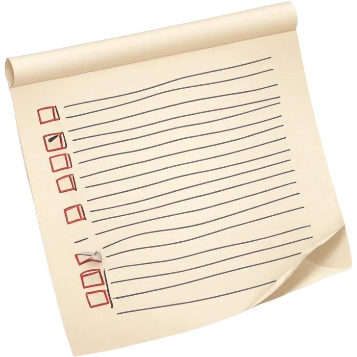 never-ending twisting to-do list paper packed with small checkboxes curling dramatically emoji