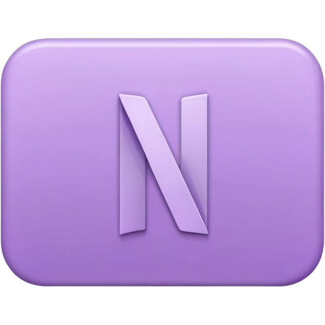 Netflix aesthetic "N" logo in pastel purple emoji