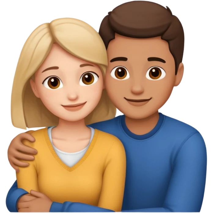 romantic love, romantic couple sitting together emoji