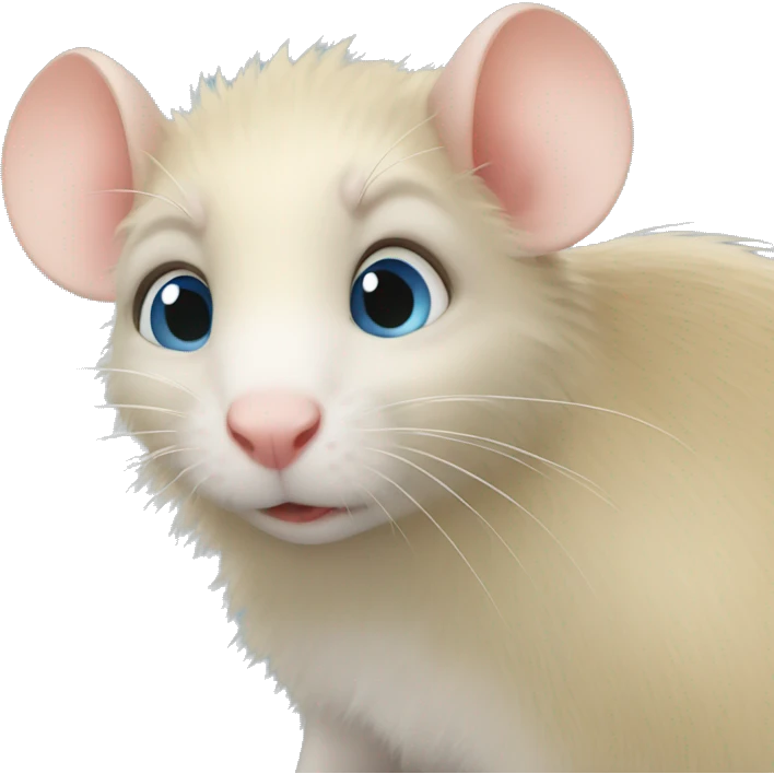blond hair rat blue eyes emoji