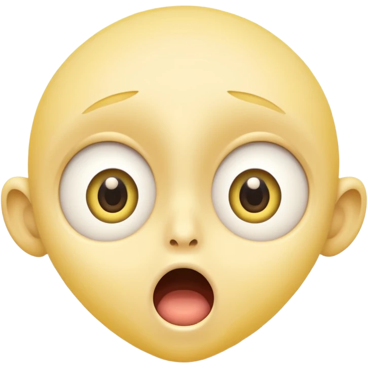 surprised face emoji, yellow face, wide eyes, open mouth, expressive, no text emoji