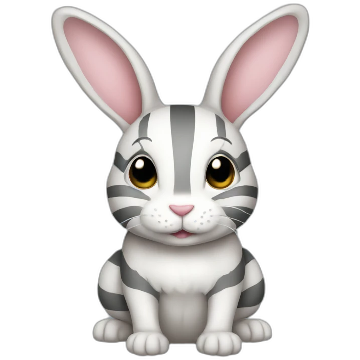 colorless striped rabbit emoji