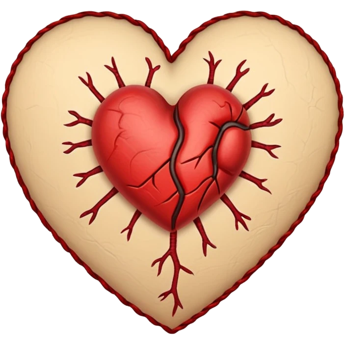 heart with a stitched scar emoji