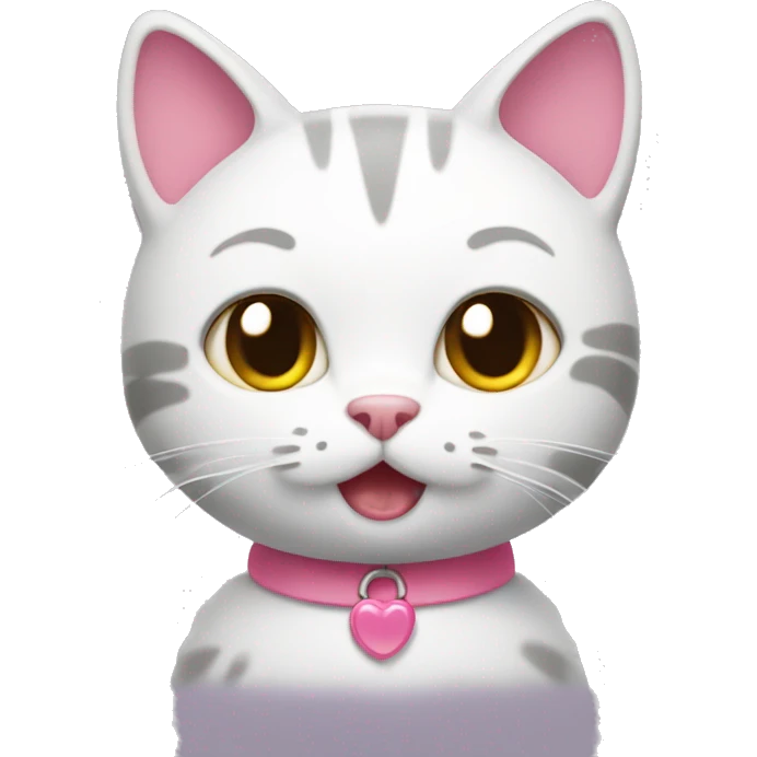 Cat with hello kitty emoji