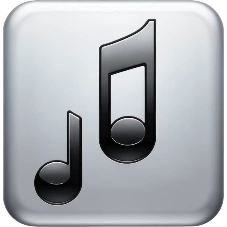 music icon black and white color gradients  emoji