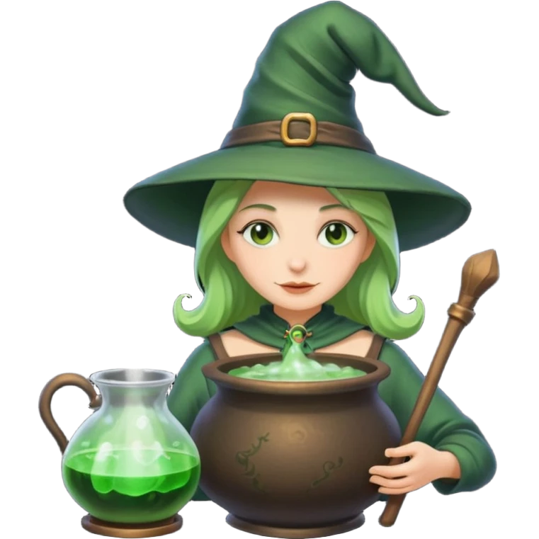 green witch cooking potion emoji