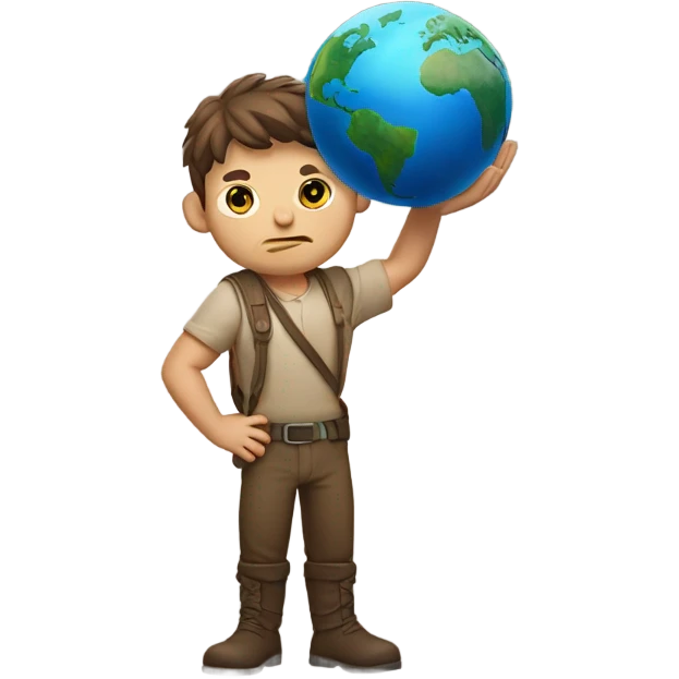 Josh Allen holding earth like atlas emoji
