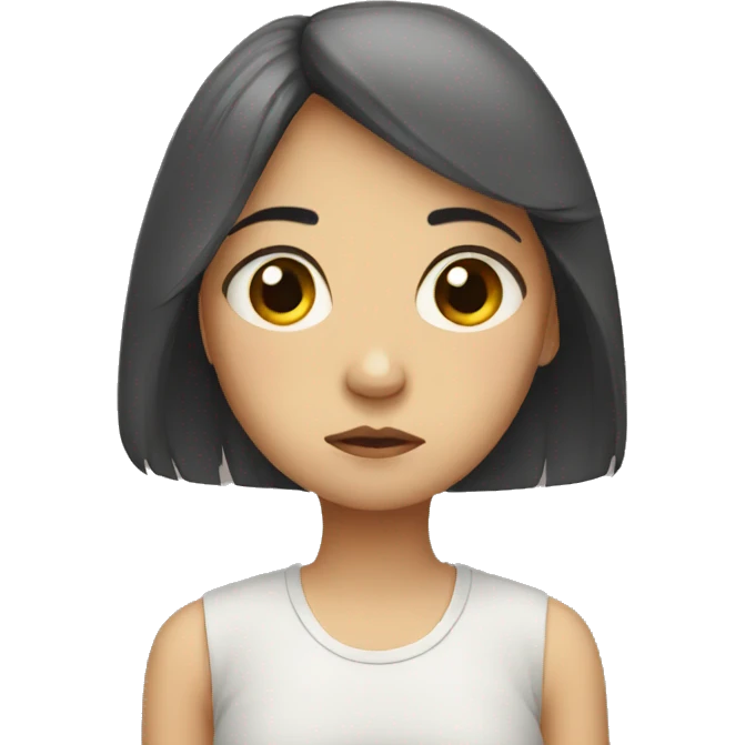 sad girl emoji