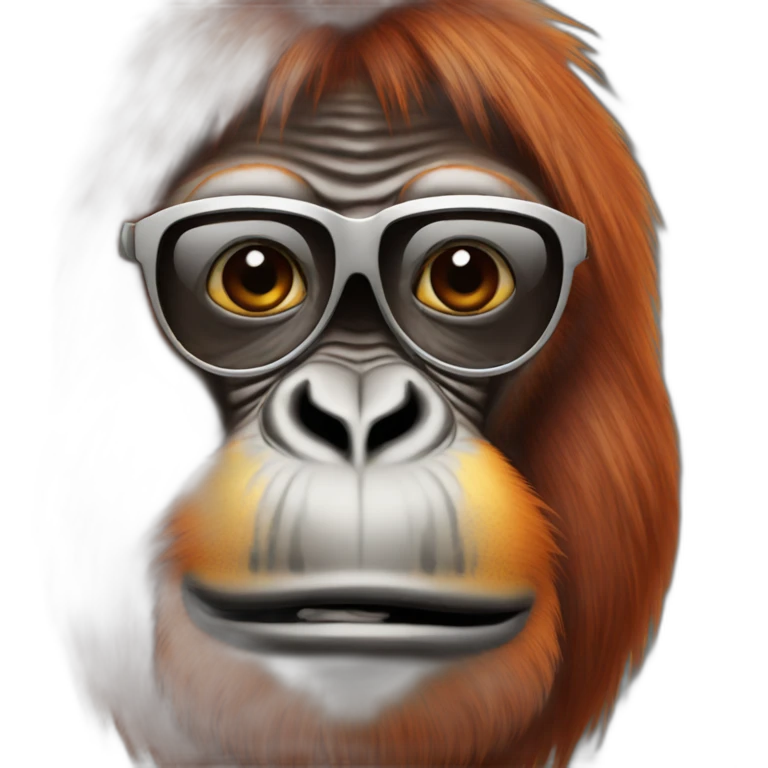 Cool orangutan emoji
