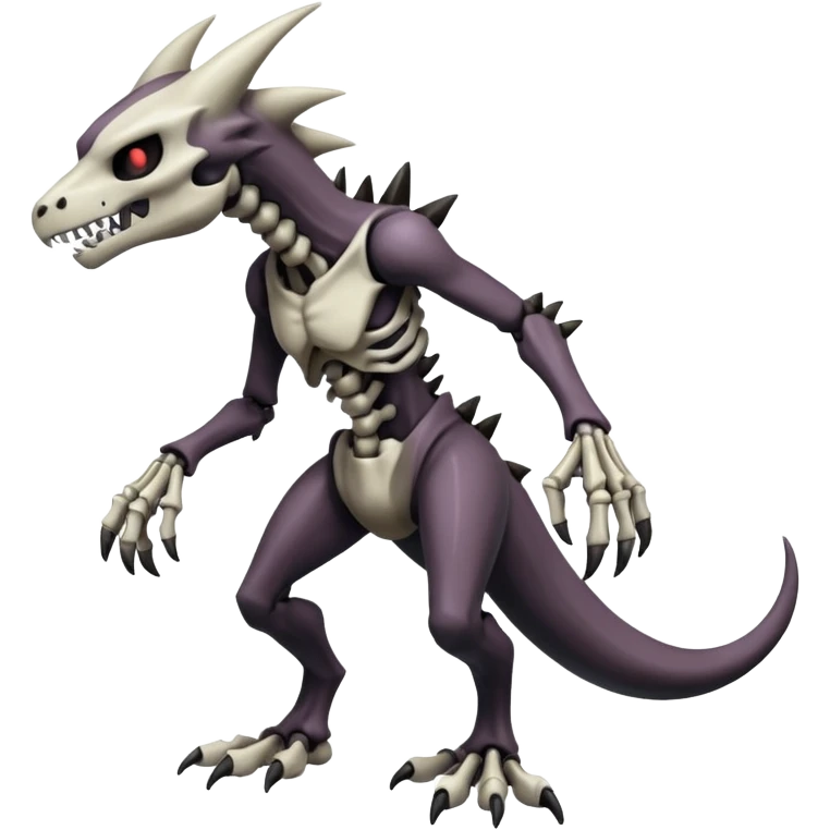 Shiny Badass Edgy Dark Evil Spectral Dusky Spooky Skeletal Cool Hot Stylish Handsome Duskull-Marowak-Darkrai-Fakémon-fusion (full body) emoji