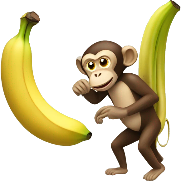 Banana and monkey  emoji