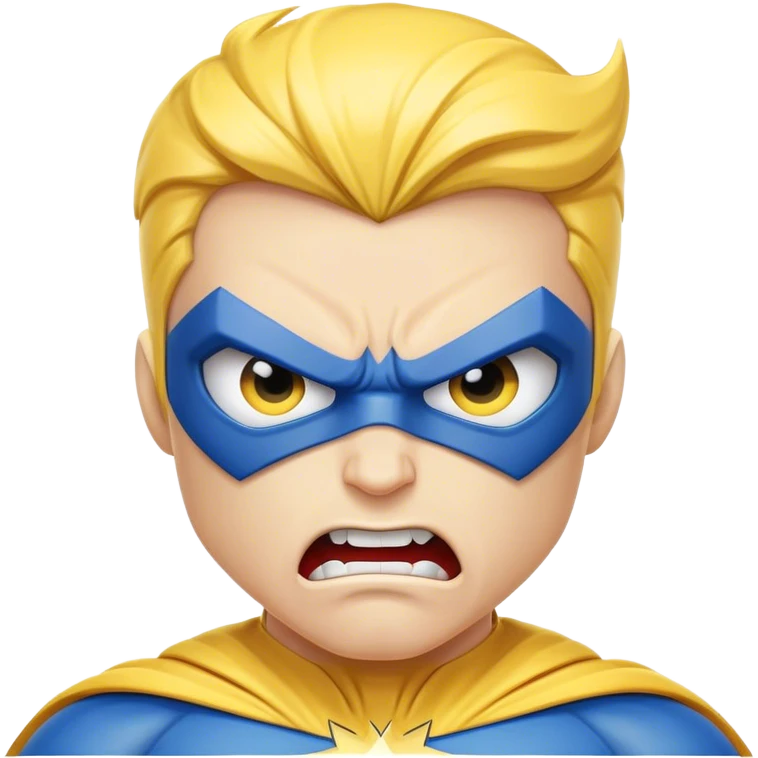 жовто-синій супер герой дуже злий emoji