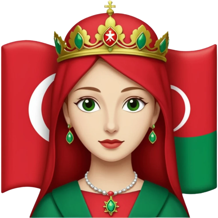 Хюррем‑султан с флагом османсокй империи emoji