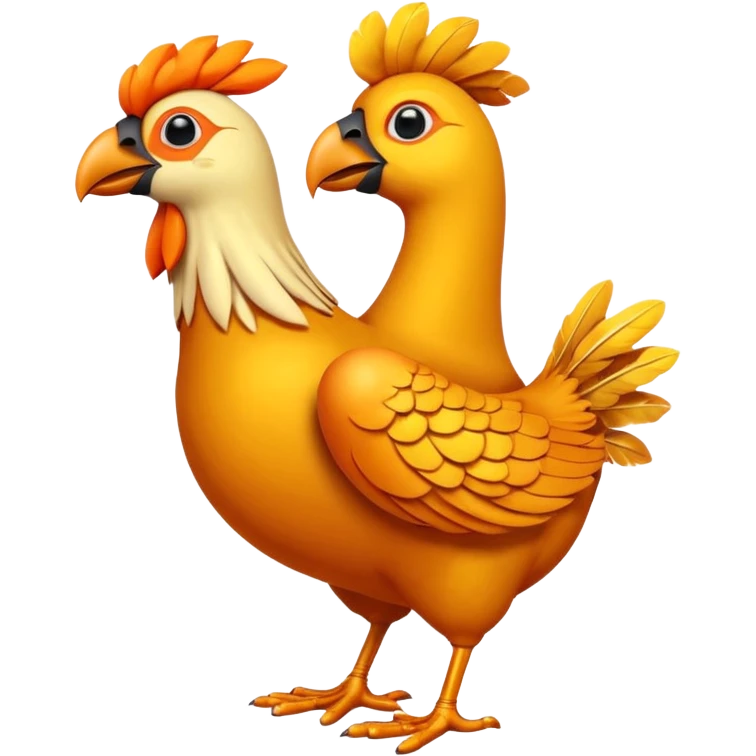 A 3D cartoon Sankofa bird with its head turned backward holding an egg in its beak, symbolizing learning from the past, vibrant colors, smooth lighting, Memoji-style rendering. emoji