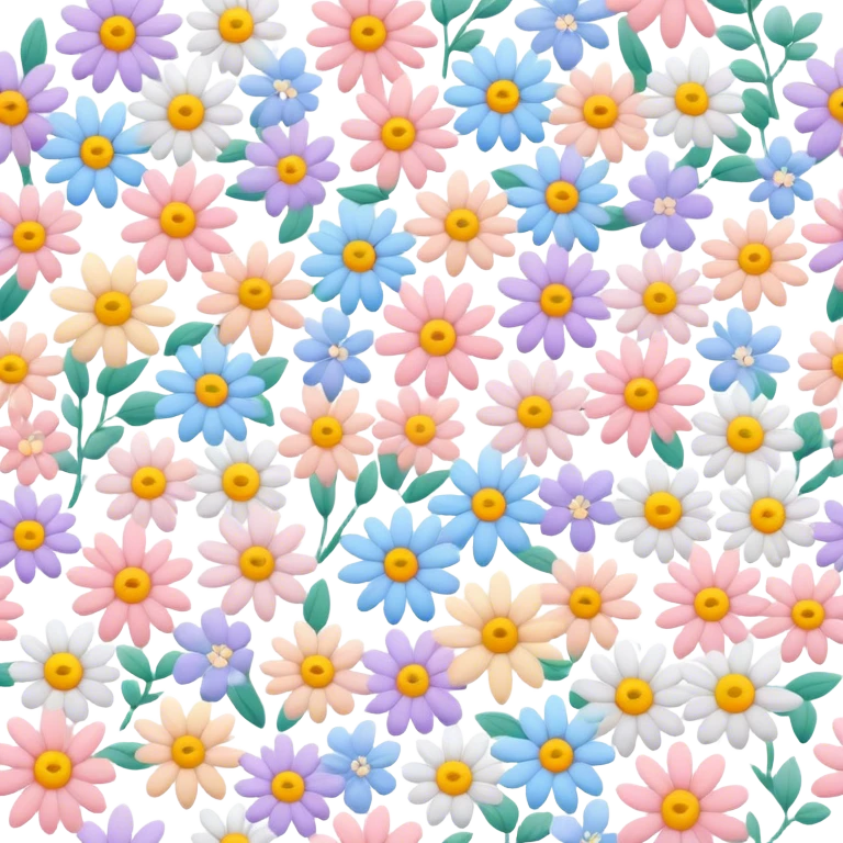 Pastel flowers a lot of them emoji