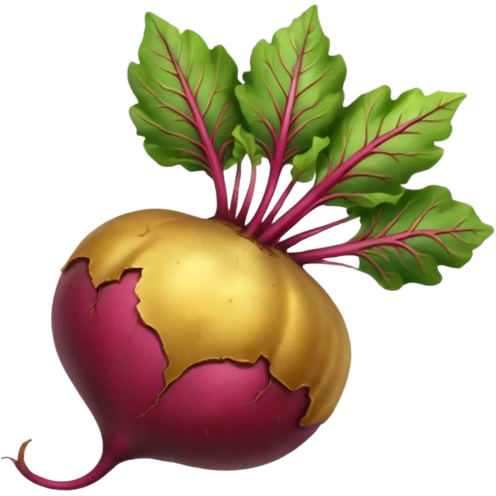 Gold beetroot emoji