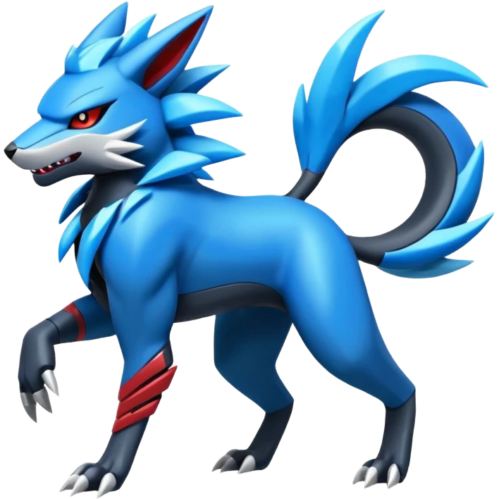 Futuristic Modern Zeraora-Palkia-Zoroark-fusion emoji