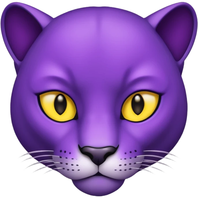 Purple Panther face turned to the slight right emoji