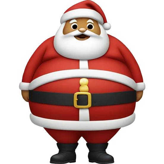 fat santa holding his belly emoji