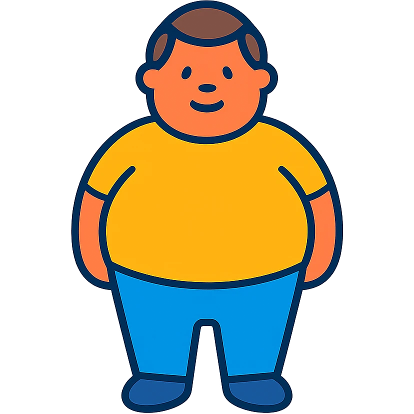 fat guy emoji