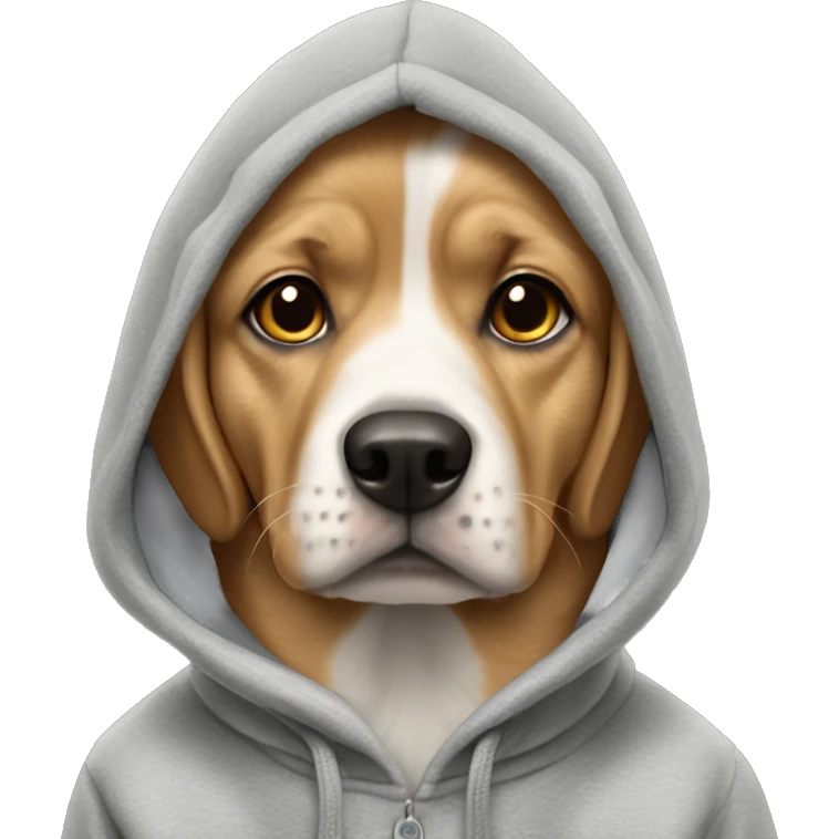 Dog wearing a hoodie ￼ emoji