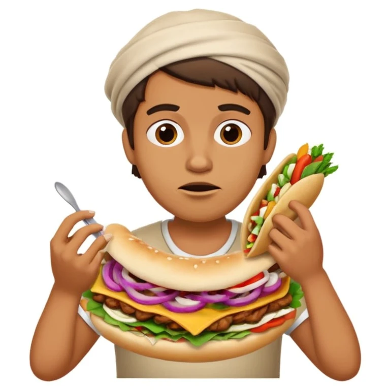 A face of disgust Döner  emoji