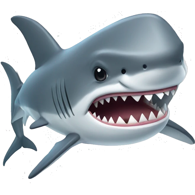 Shark with bow emoji
