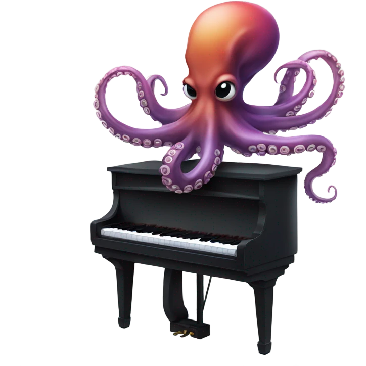 Octopus playing piano emoji