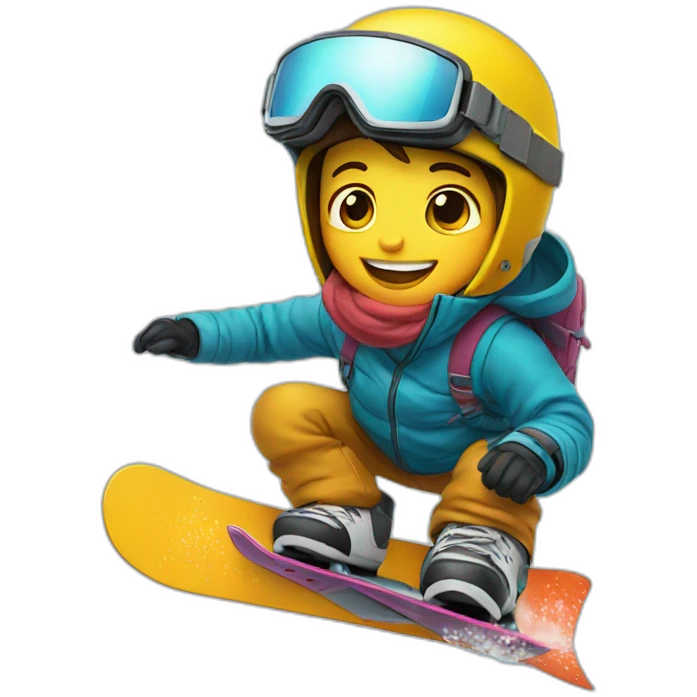 snowboarding a rocket emoji