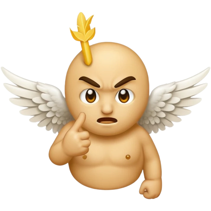 Make the angry emoji flicking off wings emoji