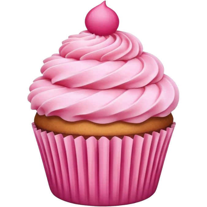 cupcake with pink icing emoji
