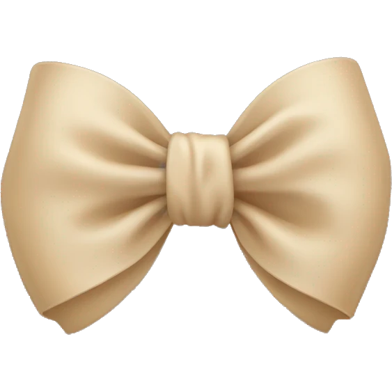 beige bow emoji