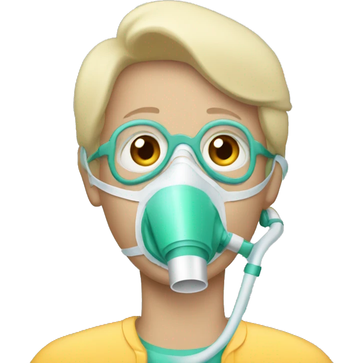 person with oxygen mask emoji