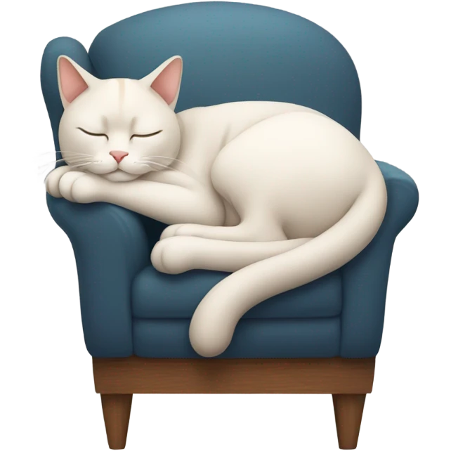 Cat sleeping in chair emoji