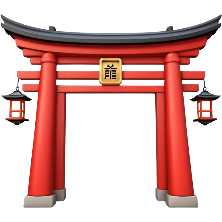Japanese red archway aesthetic scenery  emoji