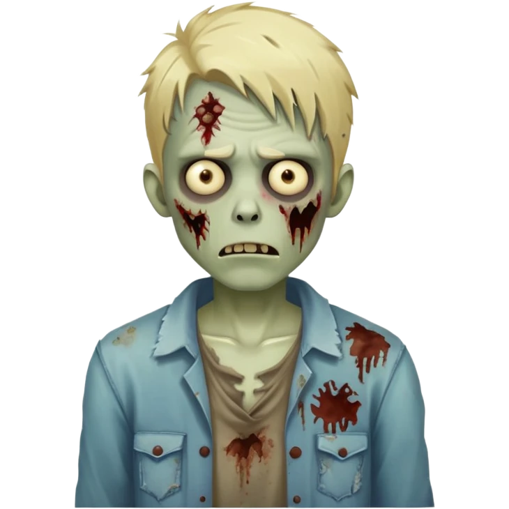 male zombie with blonde hair emoji