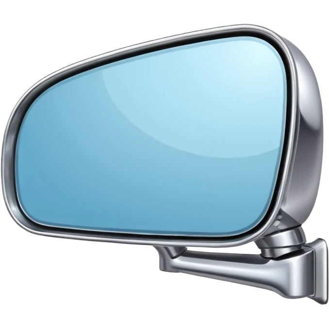 modern vehicle side mirror with reflective glass emoji