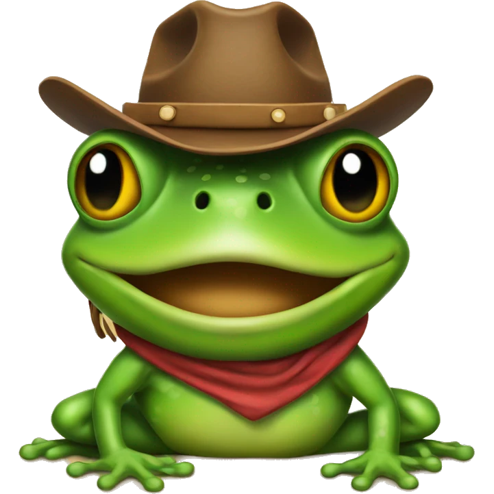 Cowboy frog emoji