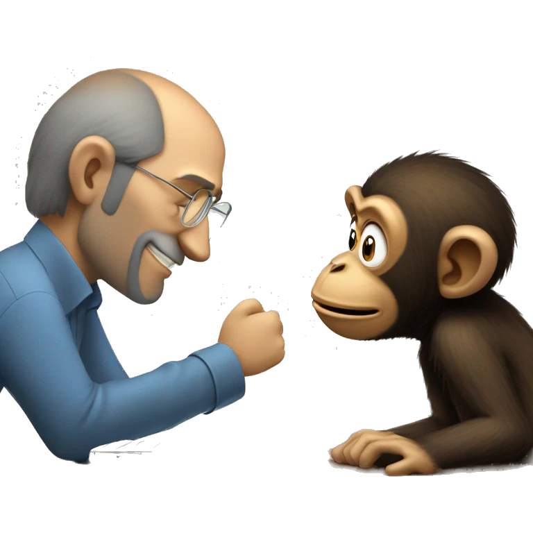 monkey loves steve jobs and monkey is so cool emoji