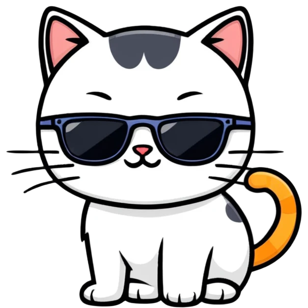Cat with sunglasses emoji