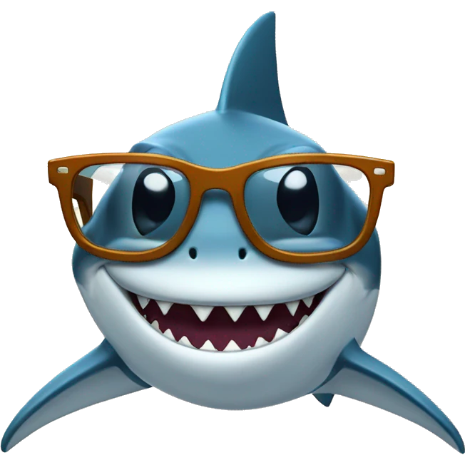 Shark with cool glasses emoji
