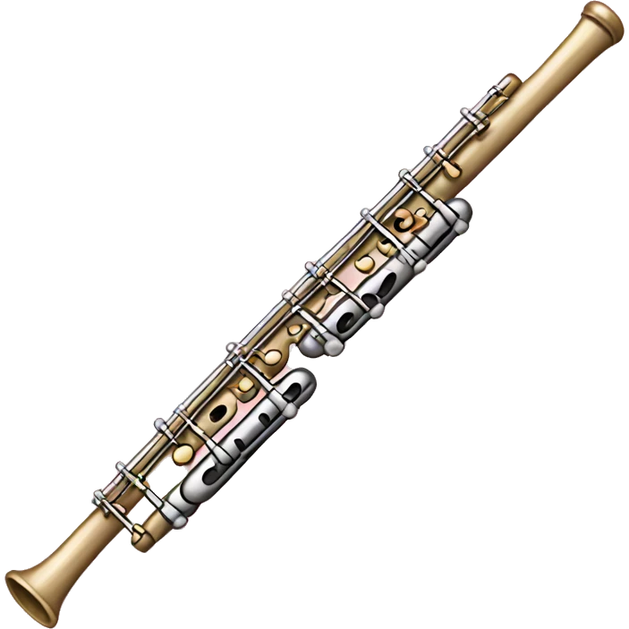 A flute with a pink bow on it emoji