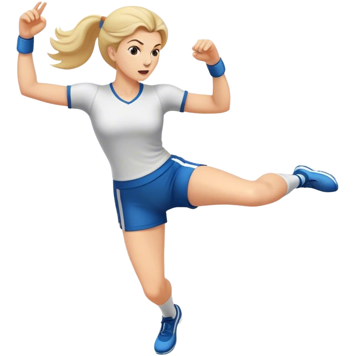 White women kick with her leg emoji