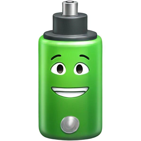 Little bit Smiling Green battery  emoji