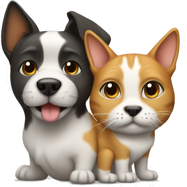 Dog with cat emoji
