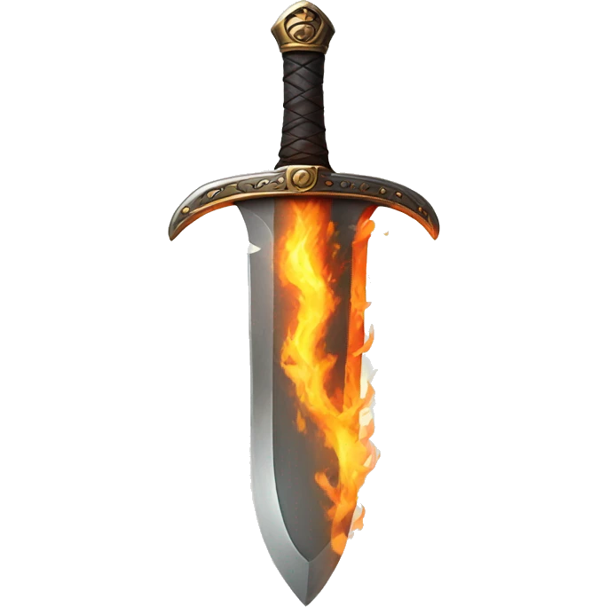 sword with fire emoji